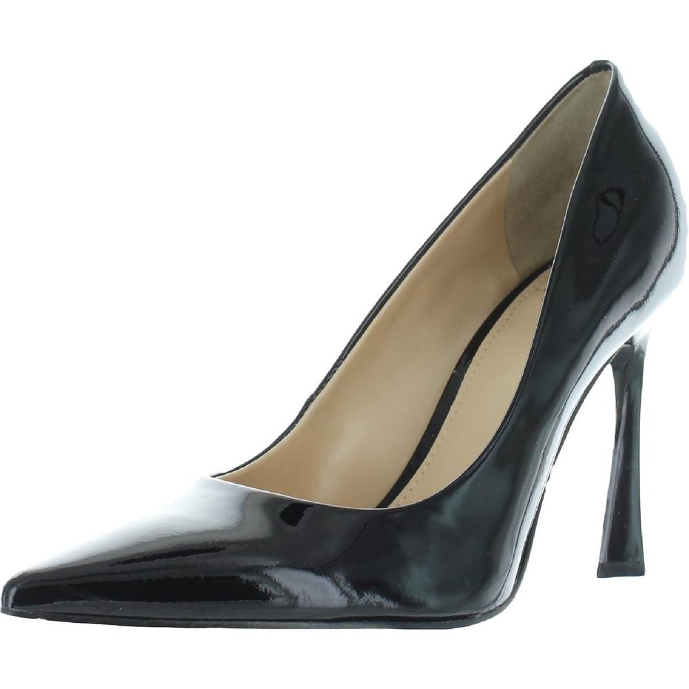Marc Fisher Womens Sassie Black Leather Pointed Toe Dressy Heels Shoes Used